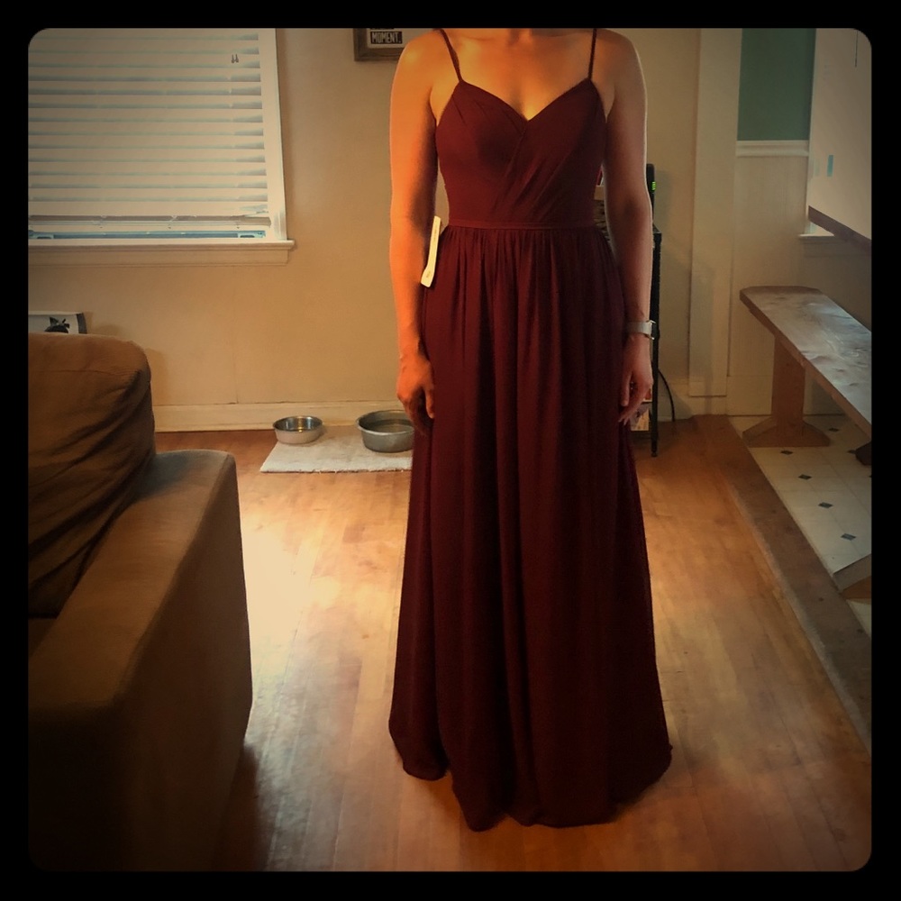 Azazie Bridesmaid dress Cora- size A6 Cabernet